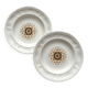 2 ivory “Pont aux Choux” soup plates, Gien earthenware