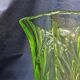 Antique Art Deco Bohemian uranium vase / geometric glass