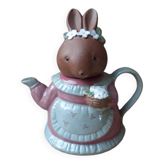Authentic Vintage Japanese Stoneware Rabbit Teapot