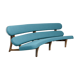 Curved sculptural floating 3-seater sofa dutch design
