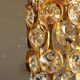 Hollywood Regency Brass & Crystal Glass Ceiling Lamp by Christoph Palme for Palwa