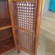 Retro-modernist - Sideboard-bookcase-2 doors-wood-rattan-cane-1960s