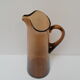 Art Czech glass pitcher, by Glasswork Novy Bor, 1950s