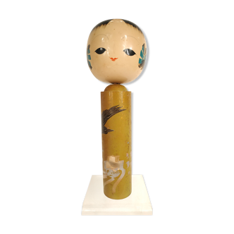Kokeshi doll - work circa 1960 bird decoration - Japan