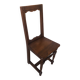 Old vintage raw wood lorraine chair