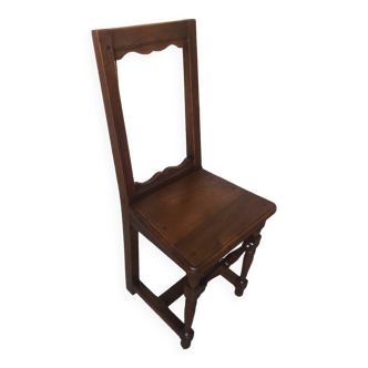 Old vintage raw wood lorraine chair