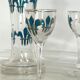 Italian Art Nouveau glass liquor set from 1920s
