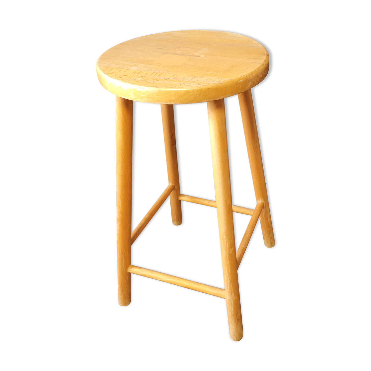 Beech wooden stool