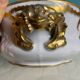 Soup tureen, vegetable dish in fine Limoges porcelain Monograms PJC gold