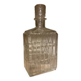 Chiseled glass whiskey decanter