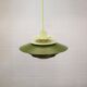 Green Danish Pendant Lamp | Kurt Wiborg Verona, 1970s Mid-Century