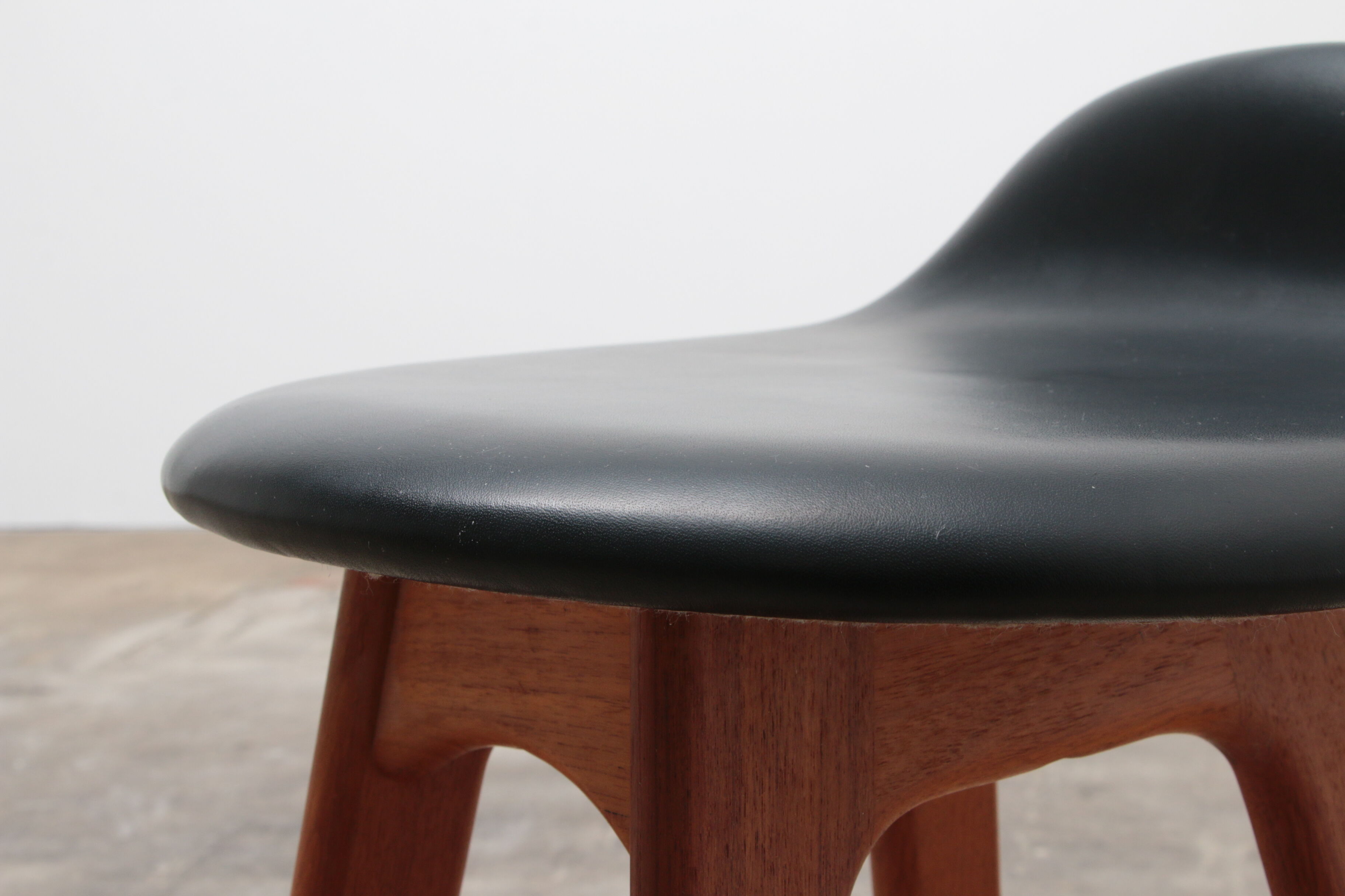 Set of two Erik Buch Teak wood bar stools 1960 Denmark
