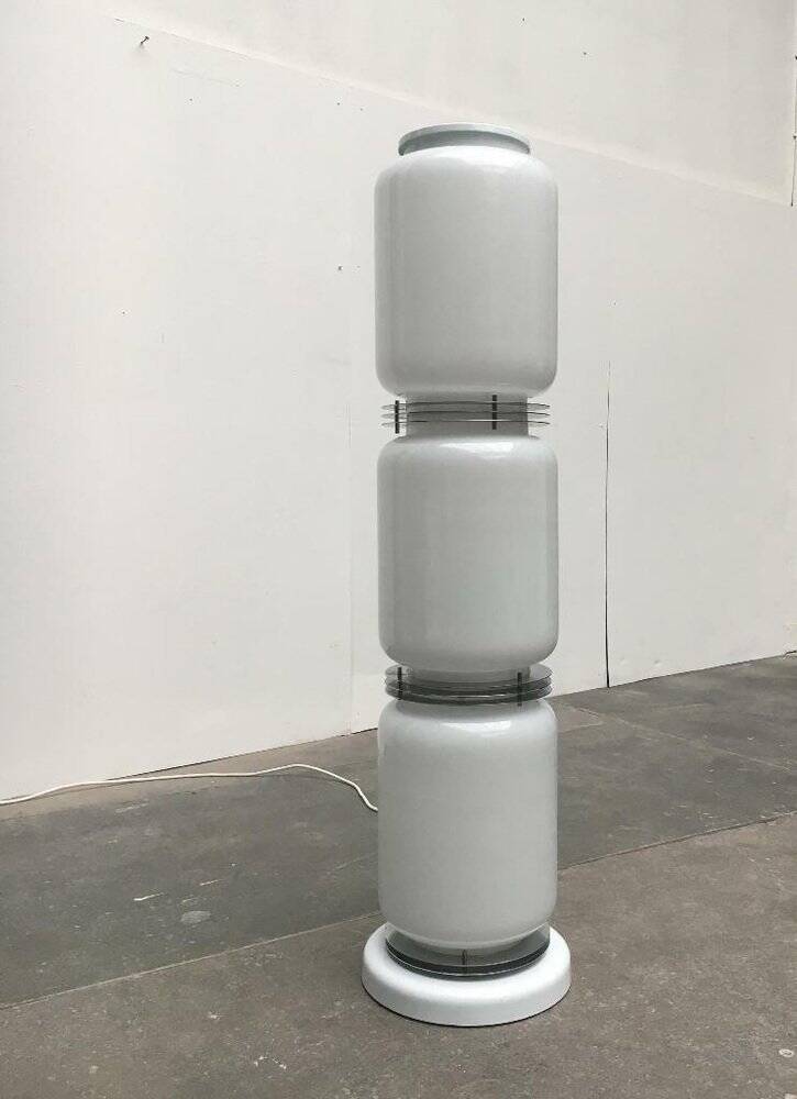 Mid-century Italian space age glass floor lamp from the 1960s.