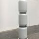 Mid-century Italian space age glass floor lamp from the 1960s.