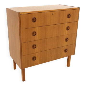 Scandinavian teak commode, Sweden, 1960