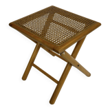 vintage side table stool thonet style webbing