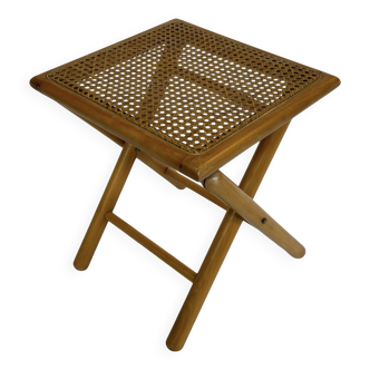 vintage side table stool thonet style webbing