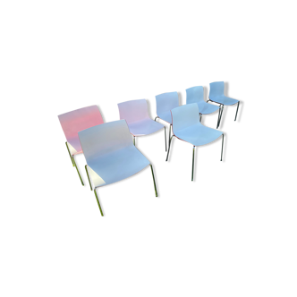 Lot de 7 chaises Arper Catifa édition Arper