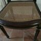 Pair of Napoleon III chairs in mahogany golden brass fillets