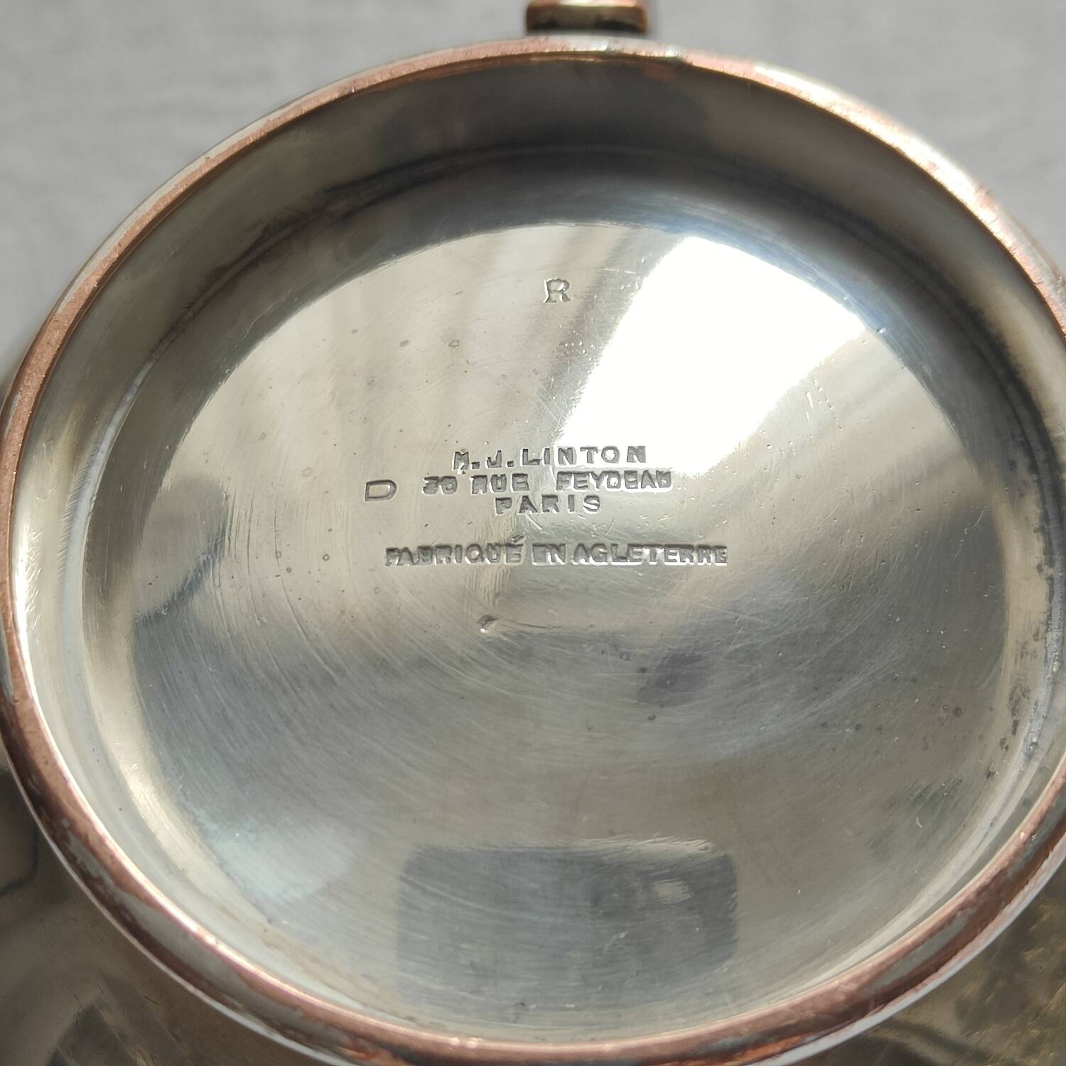 Hj Linton 3 piece silver metal set