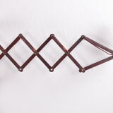 Vintage wall harmonica lamp teak Danish design, 1960
