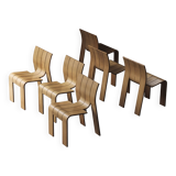 Set of 6 dining chairs by Gijs Bakker