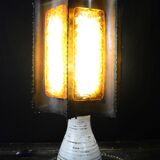 Brutalist design lamp in ceramic and metal - Accolay