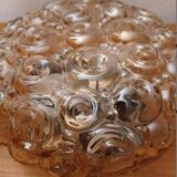 Set of 2 Helena Tynell ceiling lights in smoked glass, snail model from the 60s and 70s