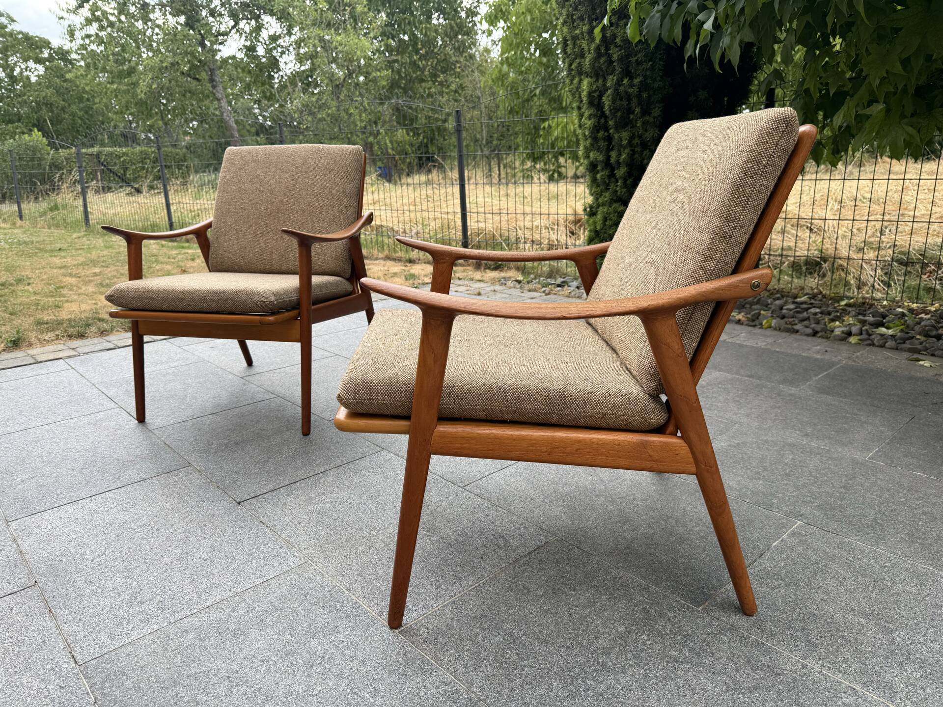 2 Scandinavian armchairs Fredrik Kayser 1960