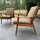 2 Scandinavian armchairs Fredrik Kayser 1960