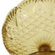 Art Deco Amber Depression Glass Tall Fruit Bowl 17cm