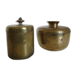 Set of 2 vintage brass boxes