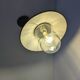 Antique wall light – Swan neck – Green enamelled sheet metal