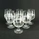 Set of 6 mid century cocktail glasses with beautiful decor 1950s 1960s glasses