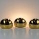 Vintage Half Moon Wall Lamps in Brass, 1980, Set of 3