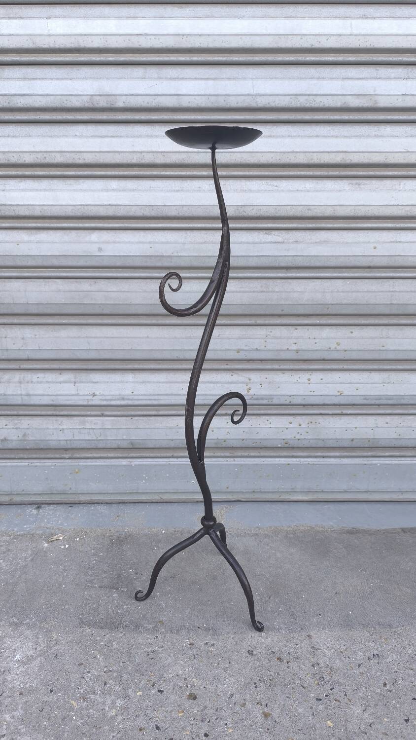 Wrought iron candle holder