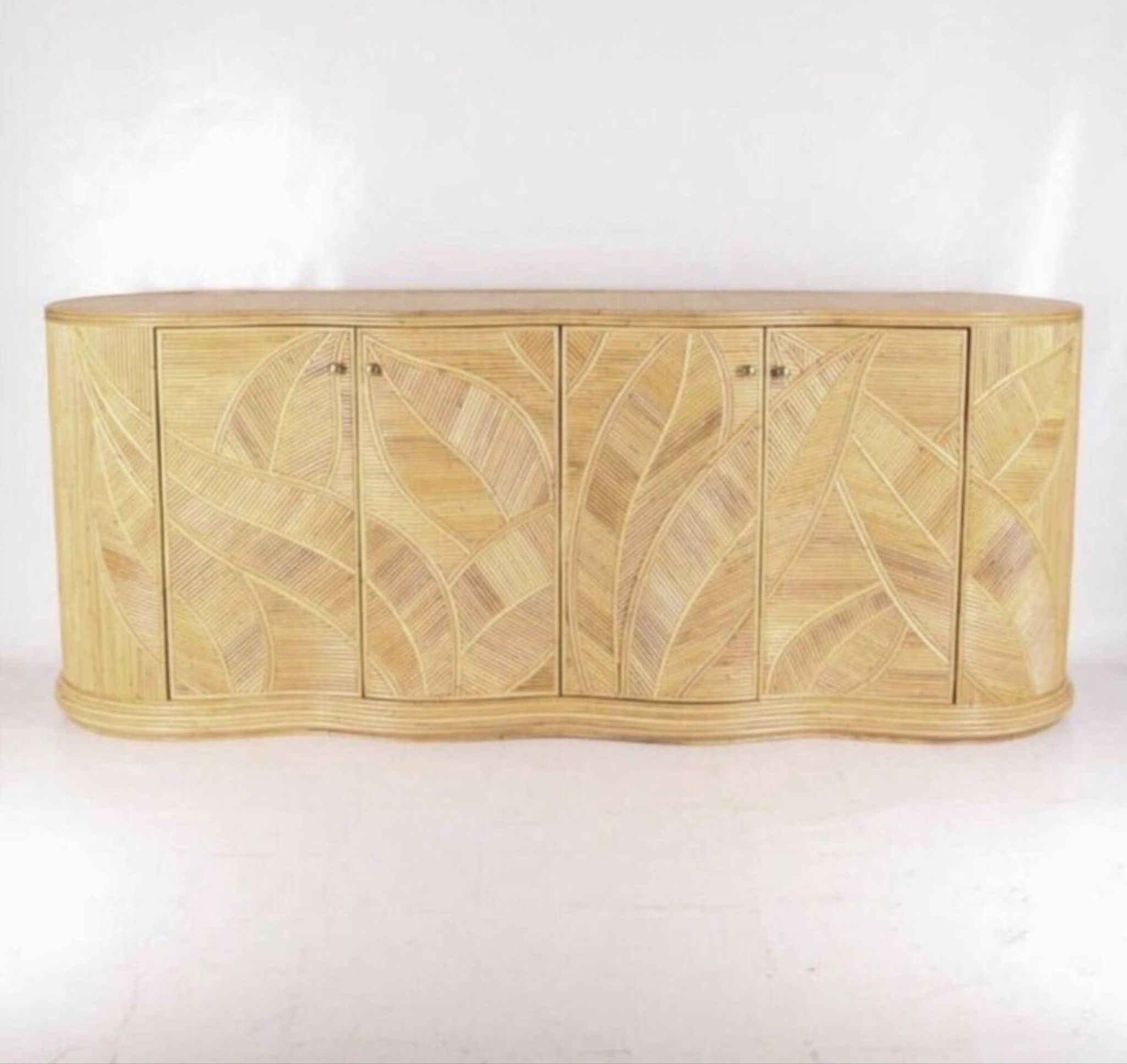 Enfilade « feuilles » en rotin 