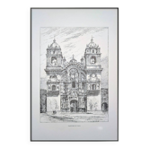Printed in 1894, the Cathedral of Cuzco, Peru.