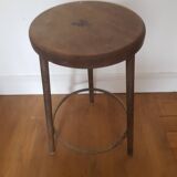 Vintage industrial tripod stool