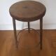 Vintage industrial tripod stool