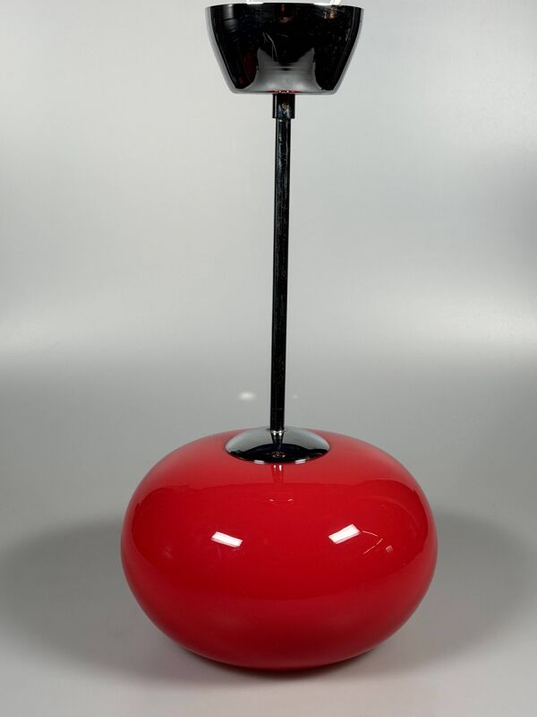 1960s 1970s Pendant Light Glass Ceiling Lamp Space Age Design