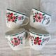 4 tasses à café antiques faïence – Creil & Montereau HBCM « Simone »