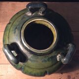 Flamed sandstone vase 3 handles