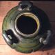 Flamed sandstone vase 3 handles