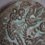 Pair of signed ceramic wall planters, pot cover