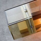 Italian Smoked Plexiglas Sconce for Guzzini, 1970s