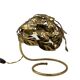 Hollywood regency set of 2 brass leaves table lamps, Bottega Gadda Italy, 1970s