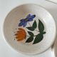 6 deep plates Poteries du Marais hand-painted floral decoration from the 60s and 70s