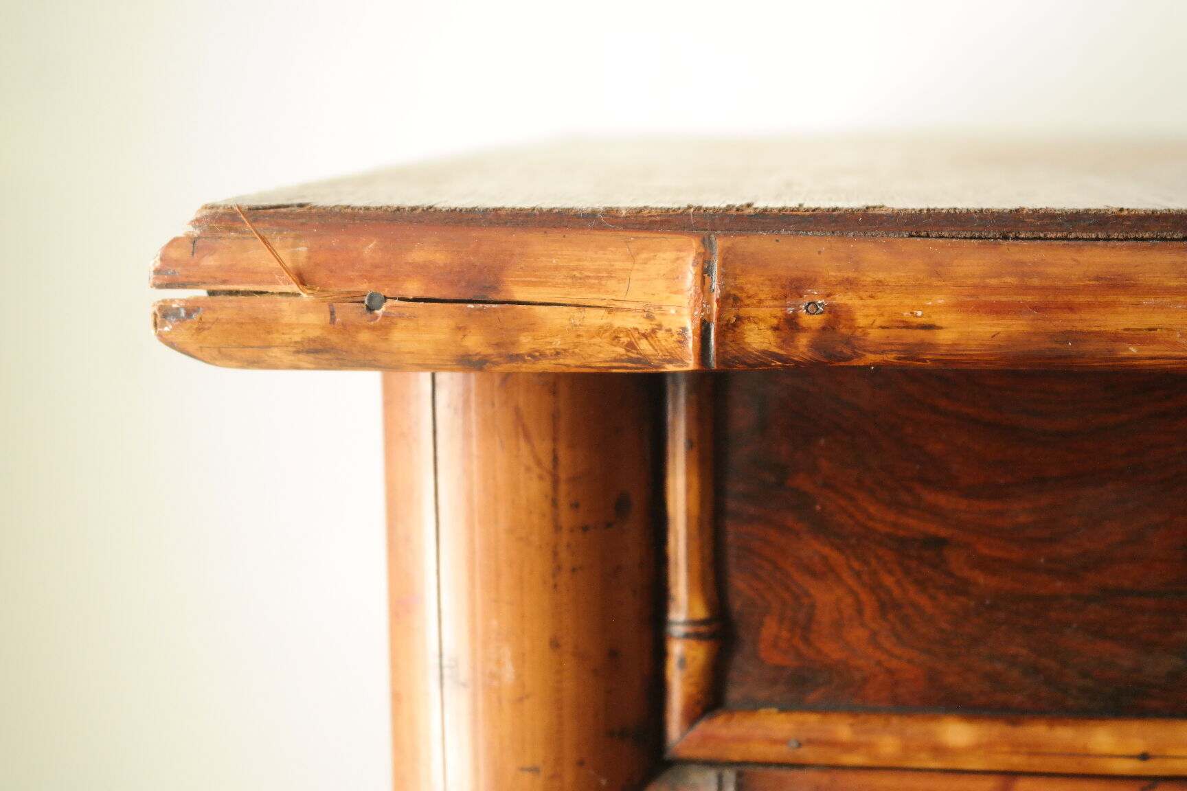 Old colonial style bamboo desk