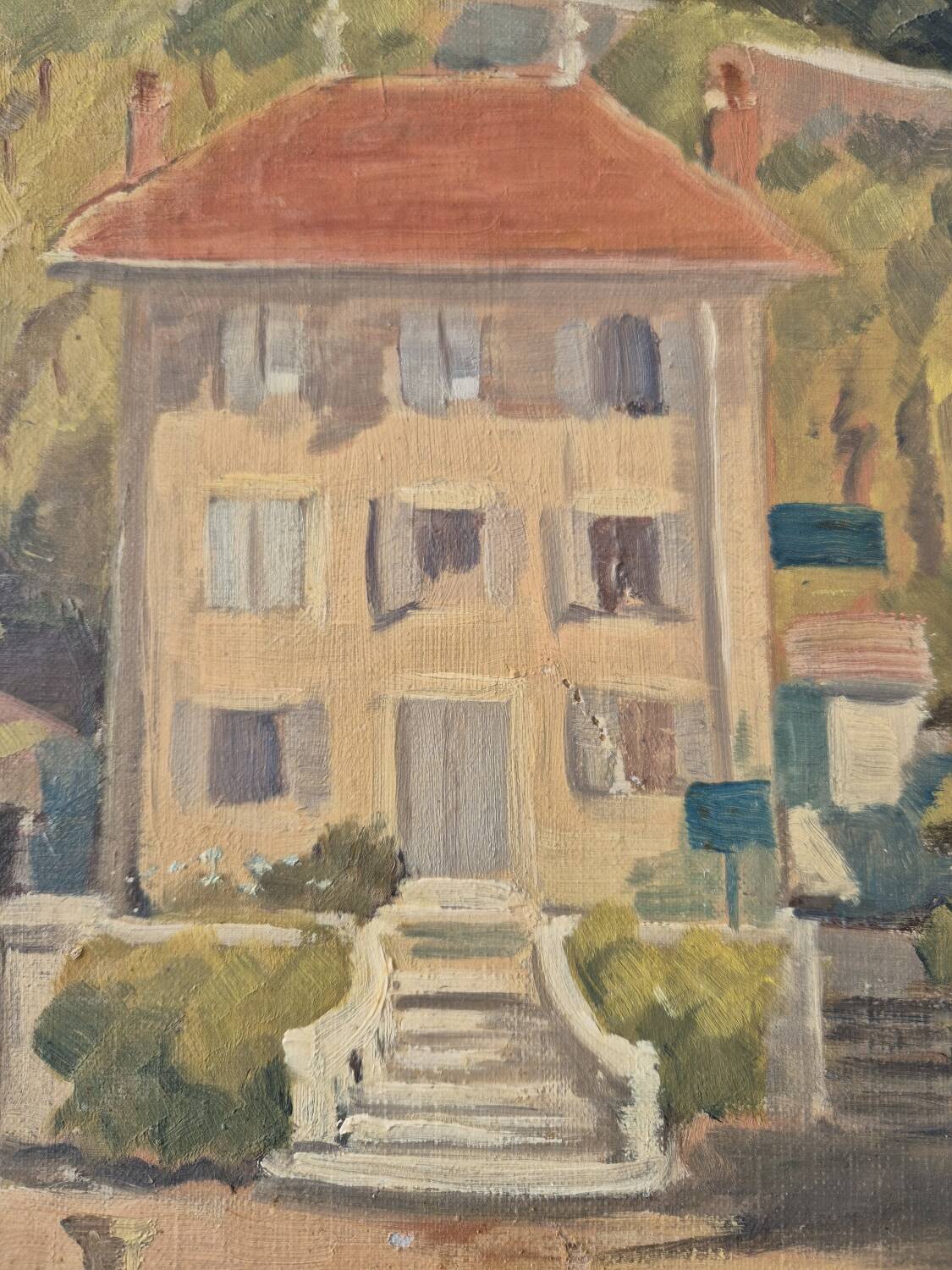 Mansion, oil by PG Klein